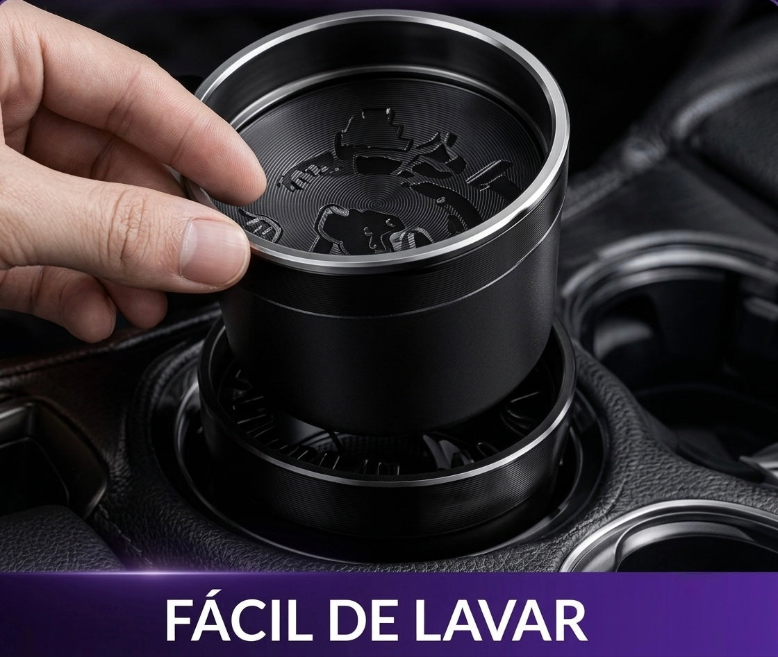 Cenicero Premium para Coche con Luz LED – Sin Humo y Sin Olor