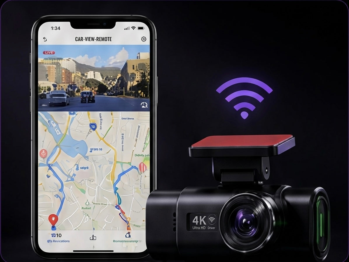 Cámara Dash Cam 4K Premium con WiFi y GPS